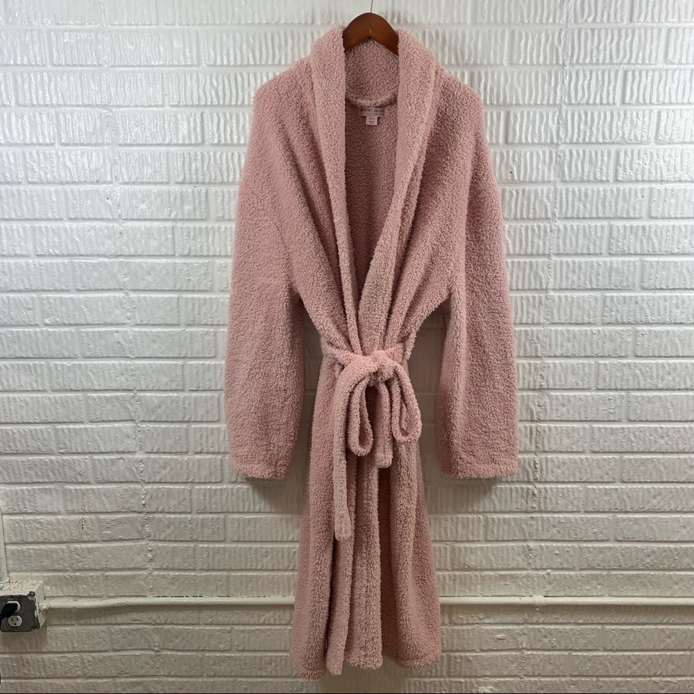 Barefoot Dreams CozyChic Robe Heathered Rose 3 - Picture 2 of 7
